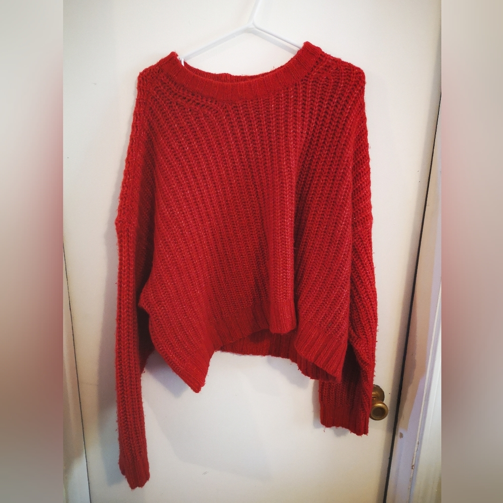 American eagle crop knit sweater top